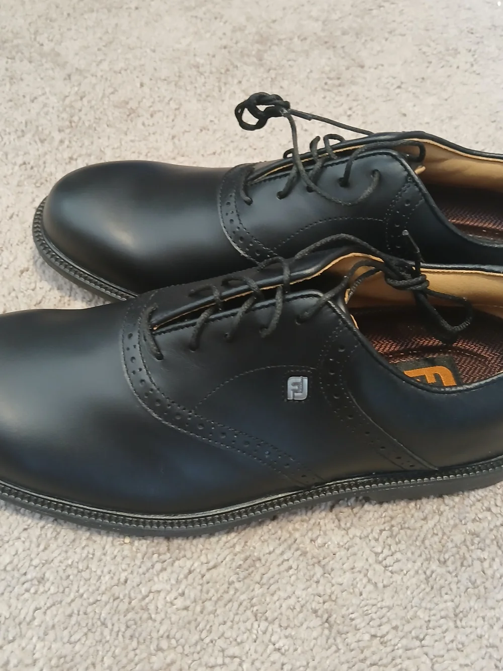 FootJoy Club Pro Men’s Black Leather Golf Shoes 10.5 Excellent Condition 57007
